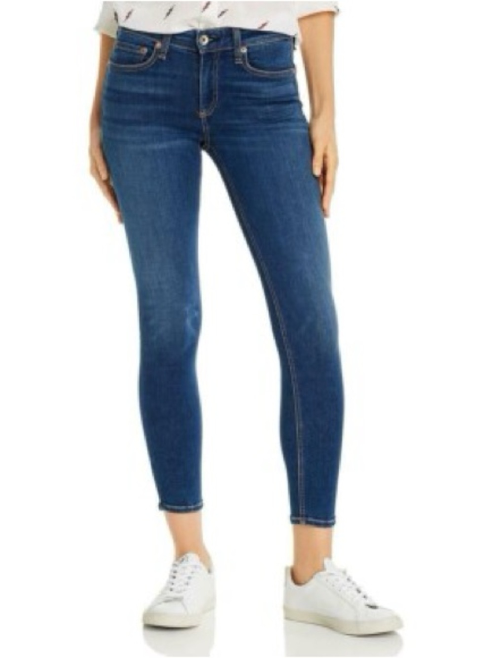 Rag & Bone Cate Mid-Rise Ankle Skinny Jeans in Stevie Dark Wash Size 25